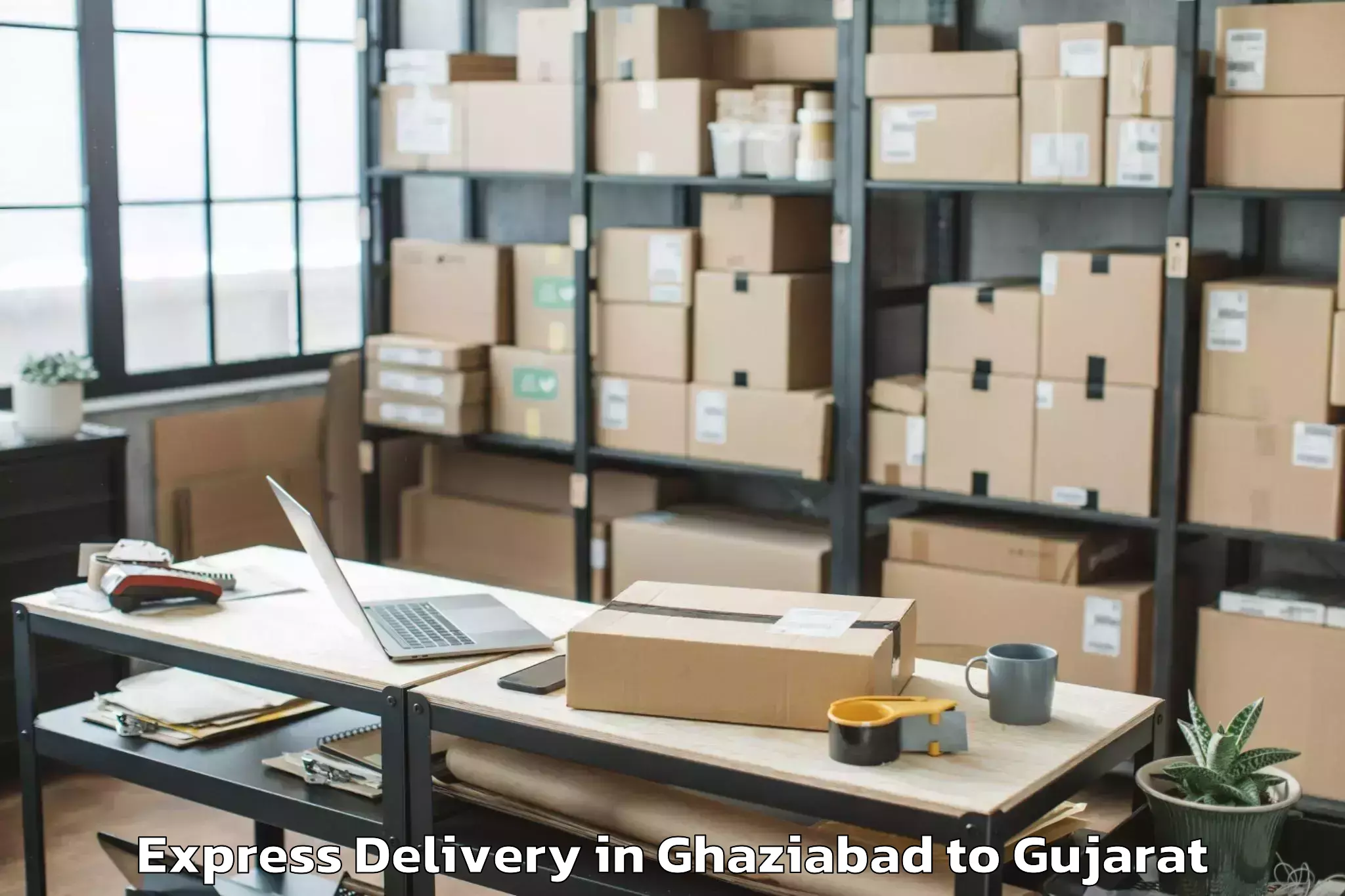 Top Ghaziabad to Balasinor Express Delivery Available